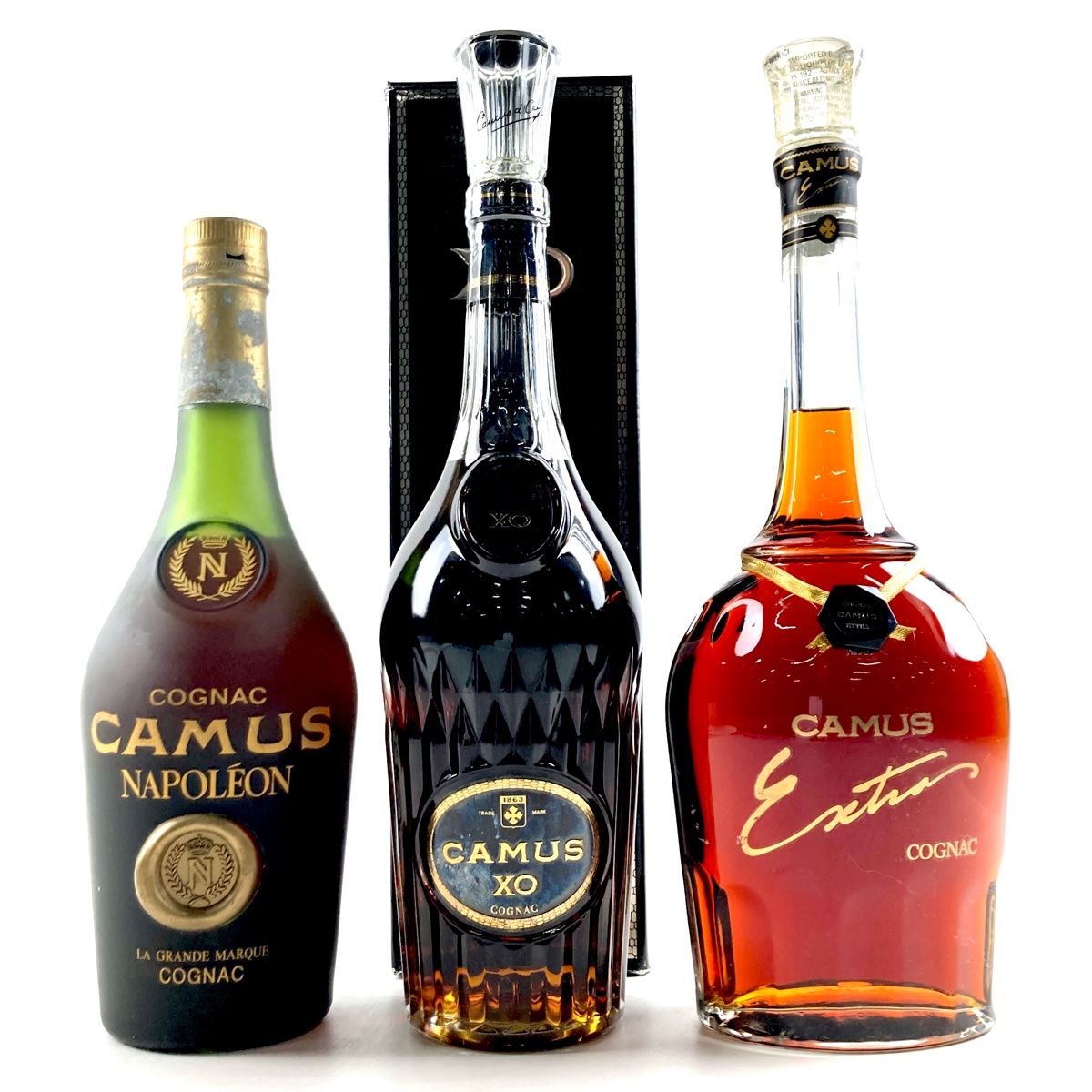 3本 カミュ CAMUS ナポレオン ラ グランマルキ XO ロングネック エクストラ コニャック 700ml ブランデー セット 古酒