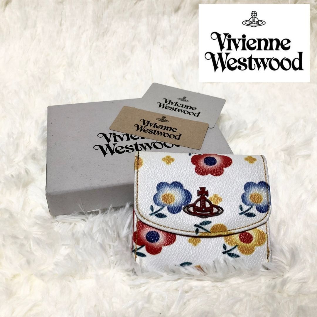 希少カラー】Vivian Westwood チェック柄 三つ折り財布 がま口