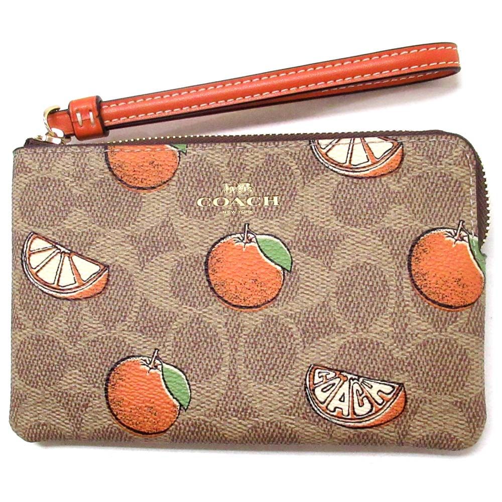 新品 未使用】コーチ ポーチ COACH アウトレット PVC オレンジ