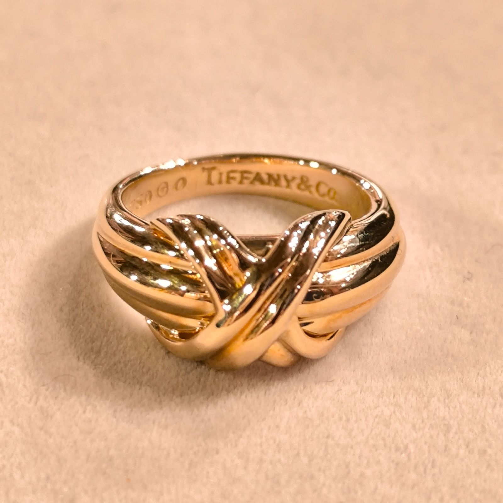 ティファニー シグネチャーリング 5号 K18 イエローゴールド