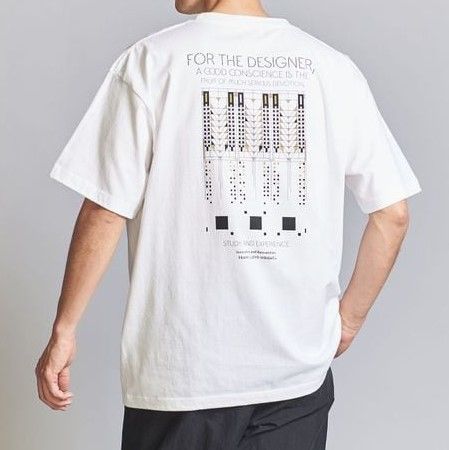 FRANK LLOYD WRIGHT x BEAUTY&YOUTH フランク・ロイド・ライト ビューティーアンドユース 23SS 別注  DESIGNER TEE デザイナーTシャツ 1217-499-3285 XL WHITE 半袖 トップス g11598