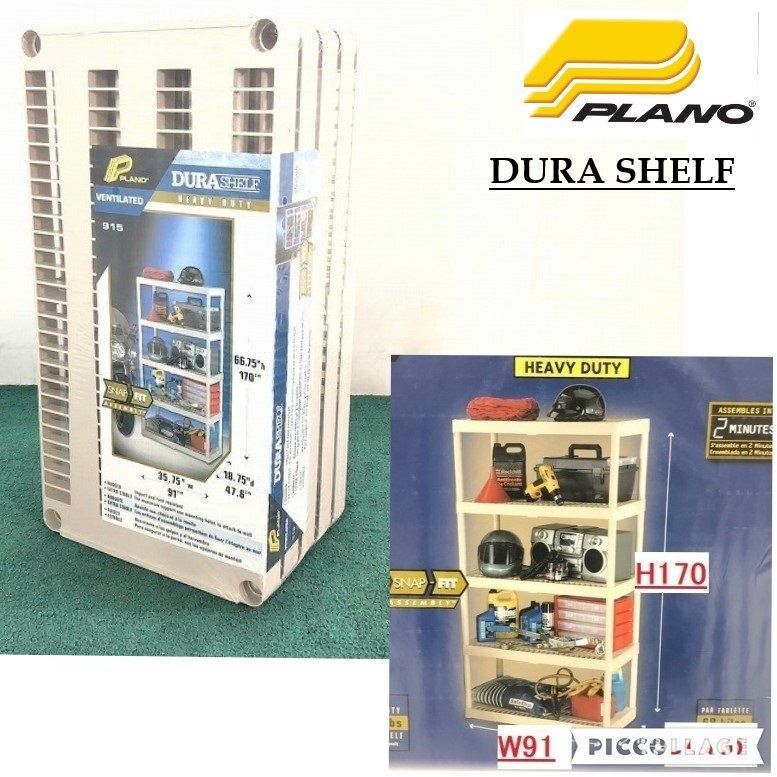 未使用品 PLANO 915  多目的シェルフ 整理棚 オープンラック プラスチック 収納棚 DURA SHELF (180)
