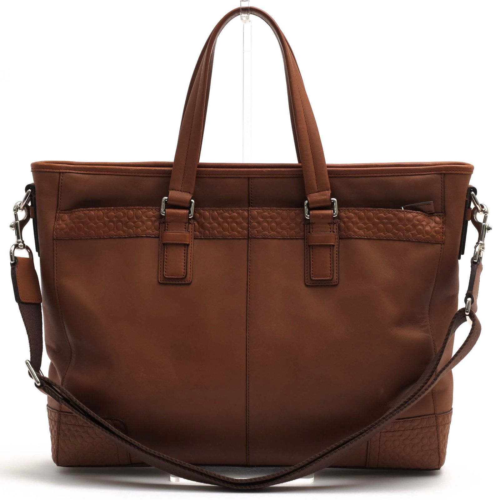 コーチ／COACH バッグ ブリーフケース ビジネスバッグ 鞄 ビジネス メンズ 男性 男性用 レザー 革 本革 ブラウン 茶  F70455 Graham Leather Zip Business Tote グラム レザー ジップ ビジネストート ミニシ