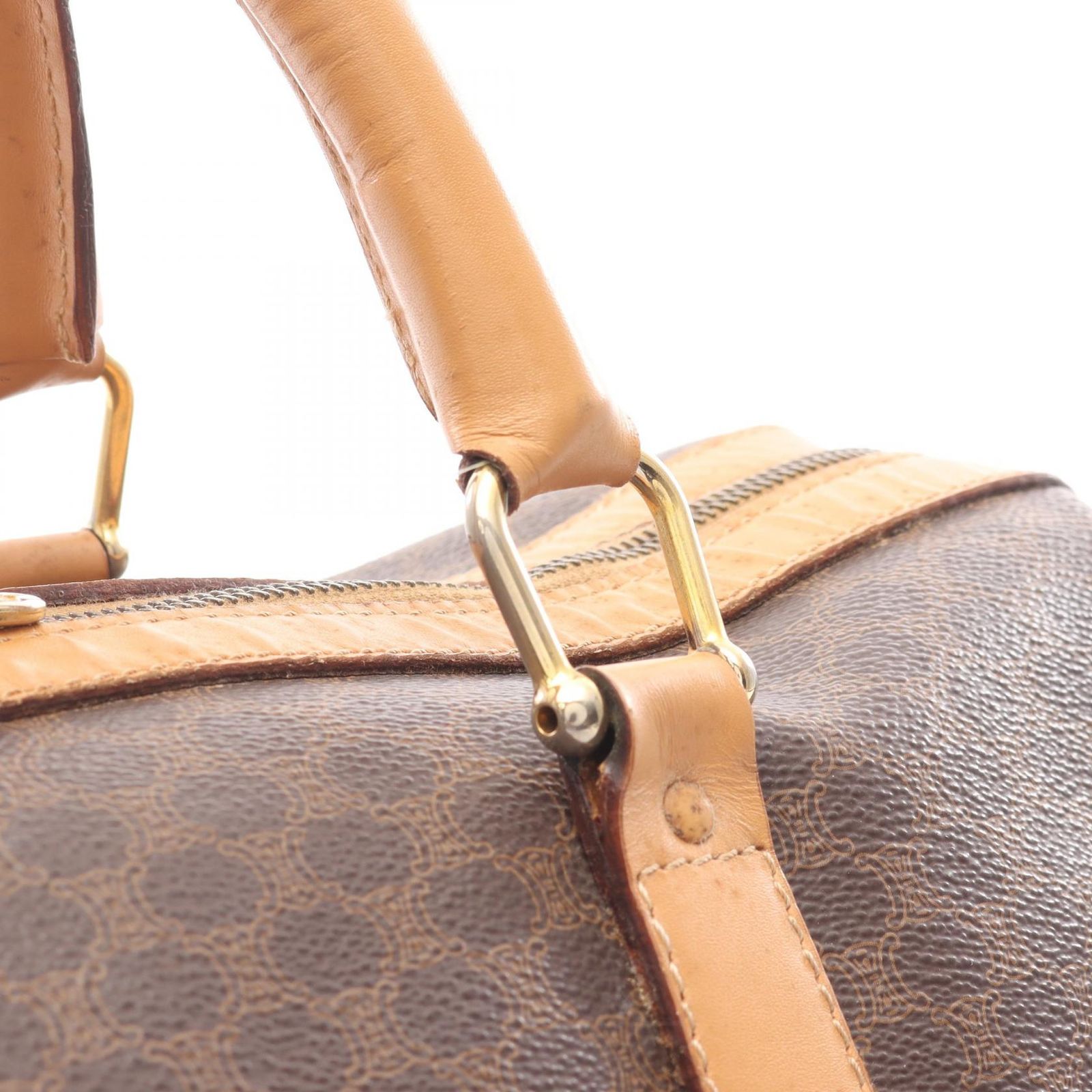 セリーヌ マカダム柄 ボストンバッグ ブラウン PVC CELINE セリーヌ CELINE マカダム柄 ボストンバッグ PVC レディース 中古 美品