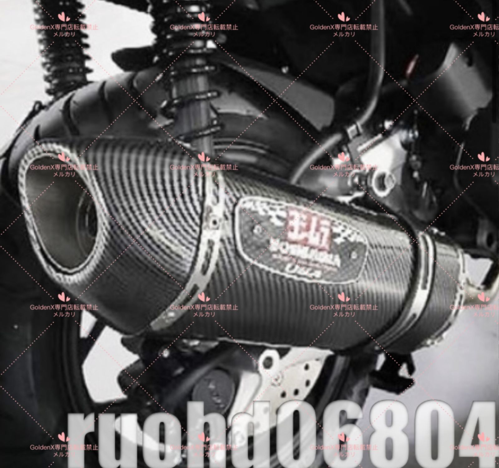 ホンダ カブFI用 ウェイブ管マフラー 耐熱ブラック マフラーのみ販売