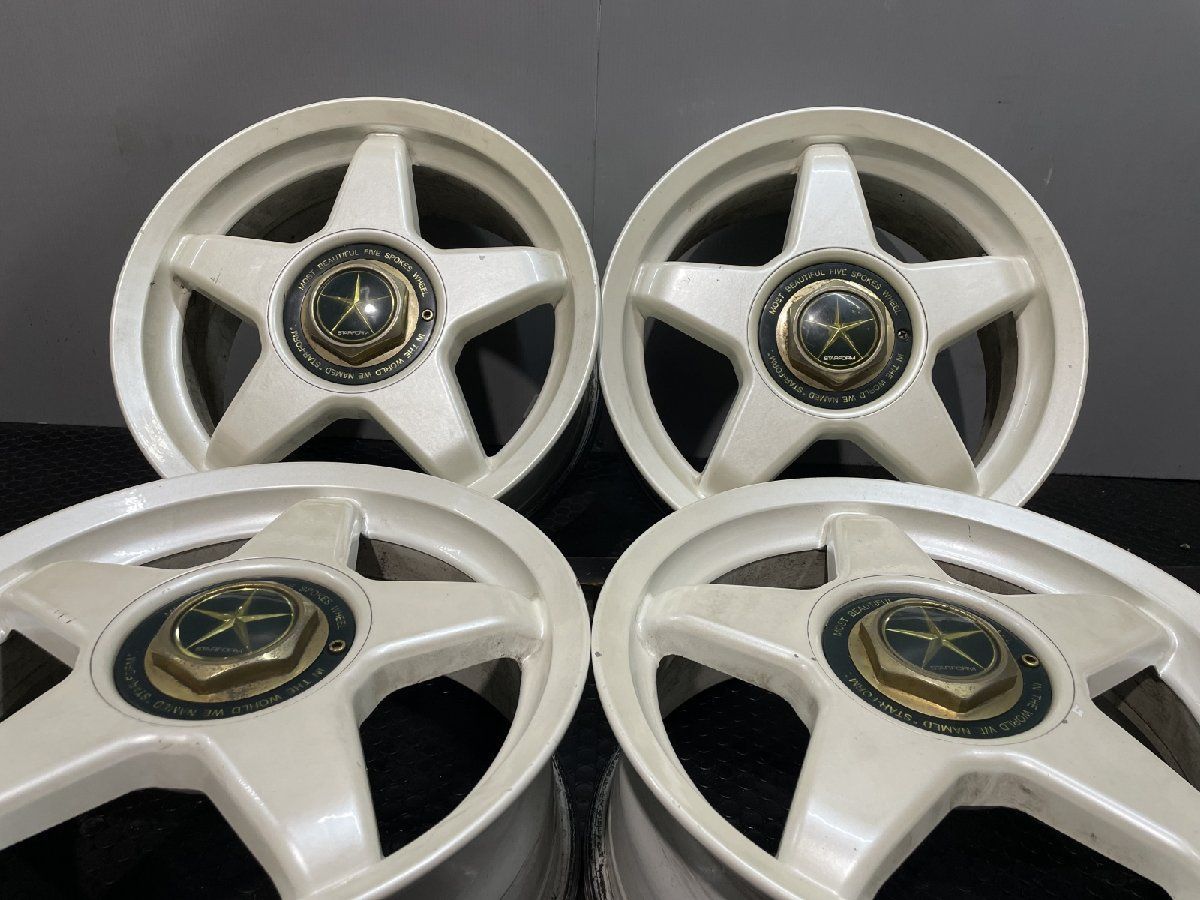 【超希少 当時物】16インチ スターフォルム 4本セット 段リム メッキリム 希少！】STARFORM スターフォルム 16インチ 7J＋36 PCD114. 【公式通販】
