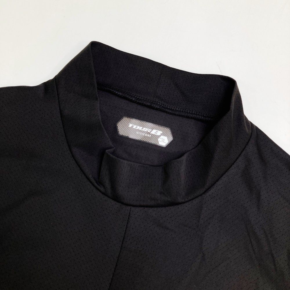 サイズ：3L BRIDGESTONE GOLF  ブリヂストンゴルフ ULTICORE 半袖ハイネックTシャツ  ブラック系 [240101442393] ゴルフウェア メンズ ストスト サイズ：3L BRIDGESTONE GOLF ブリヂストンゴルフ ULTICORE 半袖
