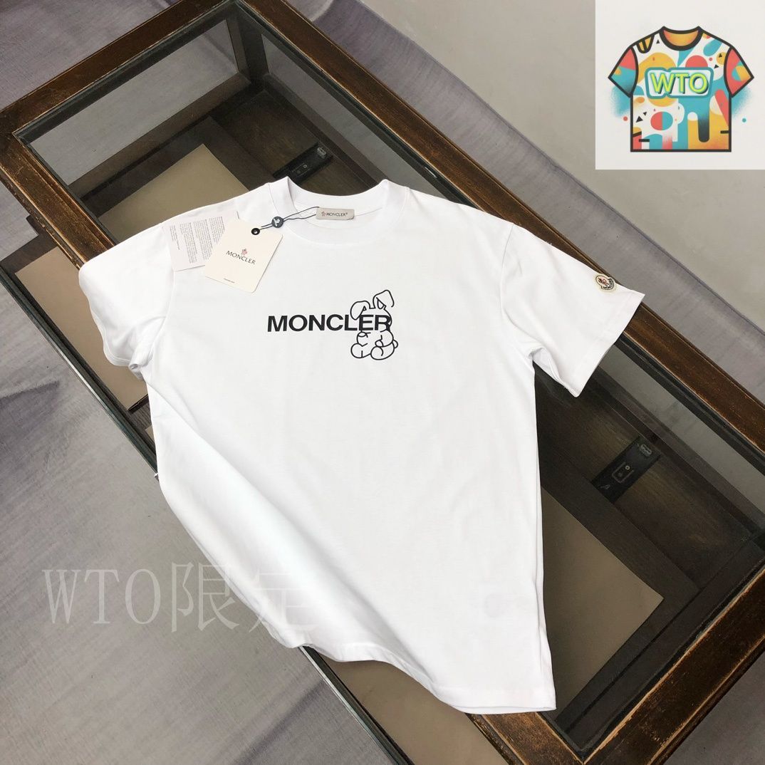 25SS 新作 MONCLER ロゴ入りコットンTシャツ 今日特価】Moncler 25SS Summer Dual-Cotton Tee - メルカリ