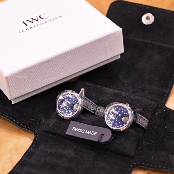 本物 新品 IWC 極希少 腕時計 ウォッチオーナー必見!! 回転ギミック搭載 ムーンフェイズ カフリンクス 装飾釦 カフス メンズアクセサリー -  メルカリ