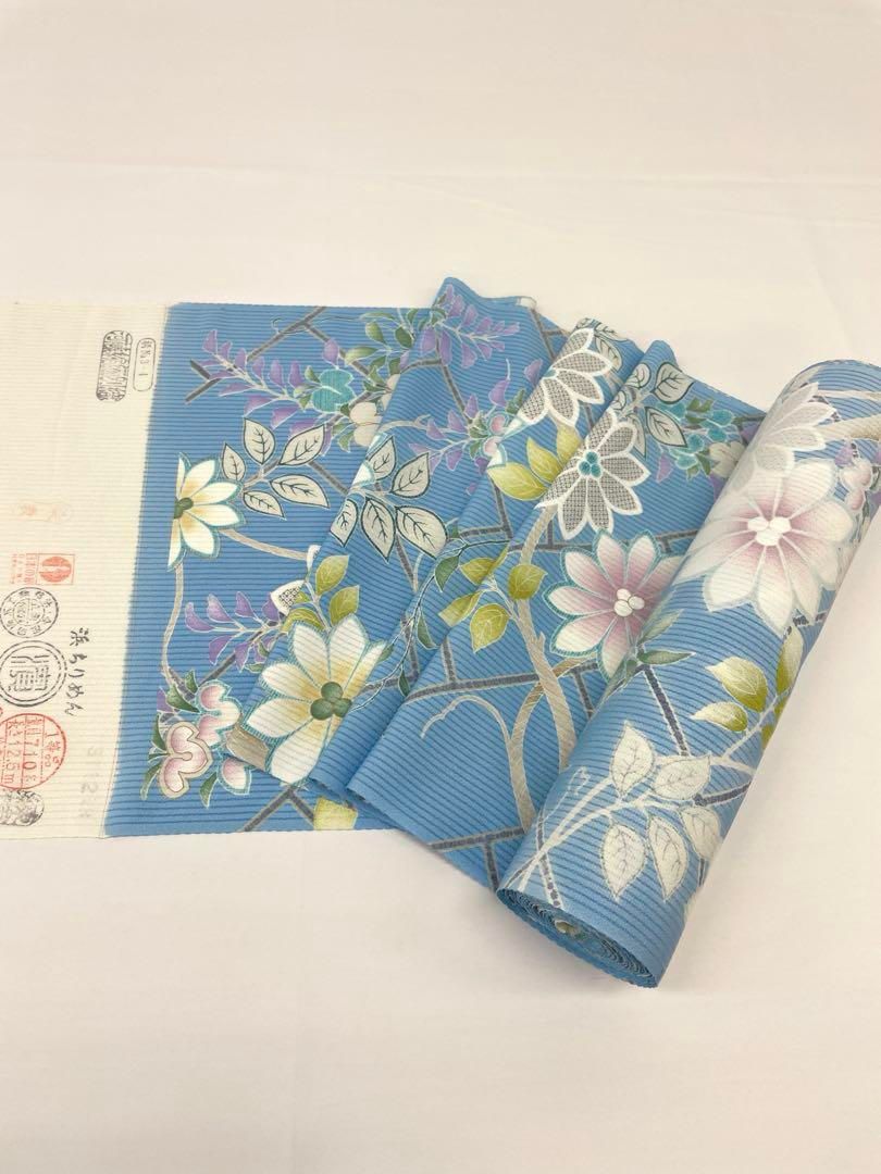 小紋 臈纈友禅 弘治臈纈染 浜ちりめん 正絹 反物 小紋 臈纈友禅 弘治臈纈染 浜ちりめん 正絹 反物