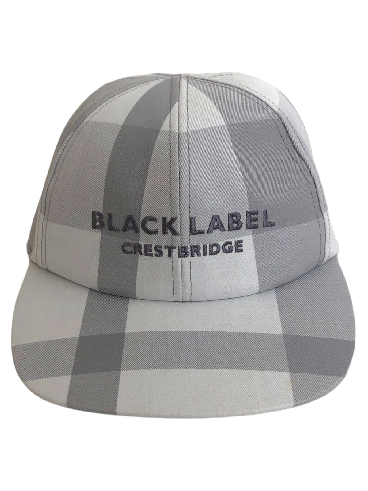 BLACK LABEL CRESTBRIDGE (ブラックレーベルクレストブリッジ) キャップ ロゴ チェック 51515-550-02  グレー×ホワイト 頭周り58㎝ メンズ/004