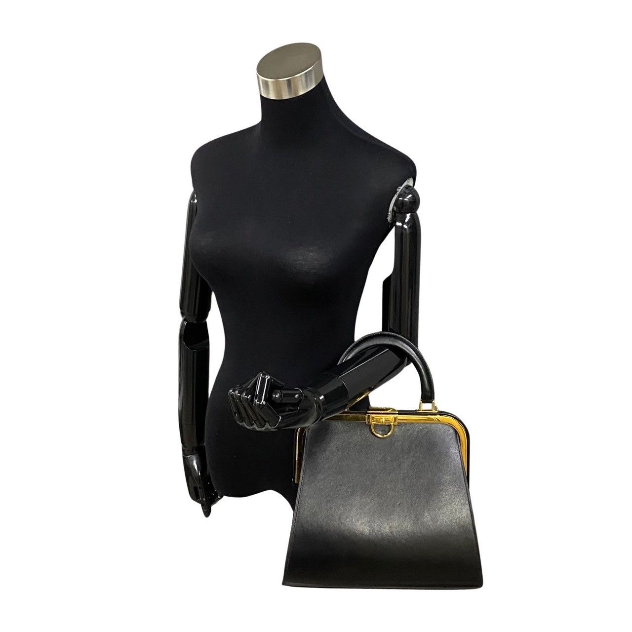 Christian Dior ディオール カーフレザーハンドバッグ ターンロック 極 美品 Christian Dior ディオール ロゴ ターンロック 金具