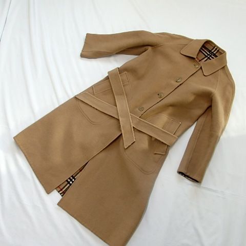 極美品 BURBERRY バーバリー リバーシブル ロングコート ノバチェック