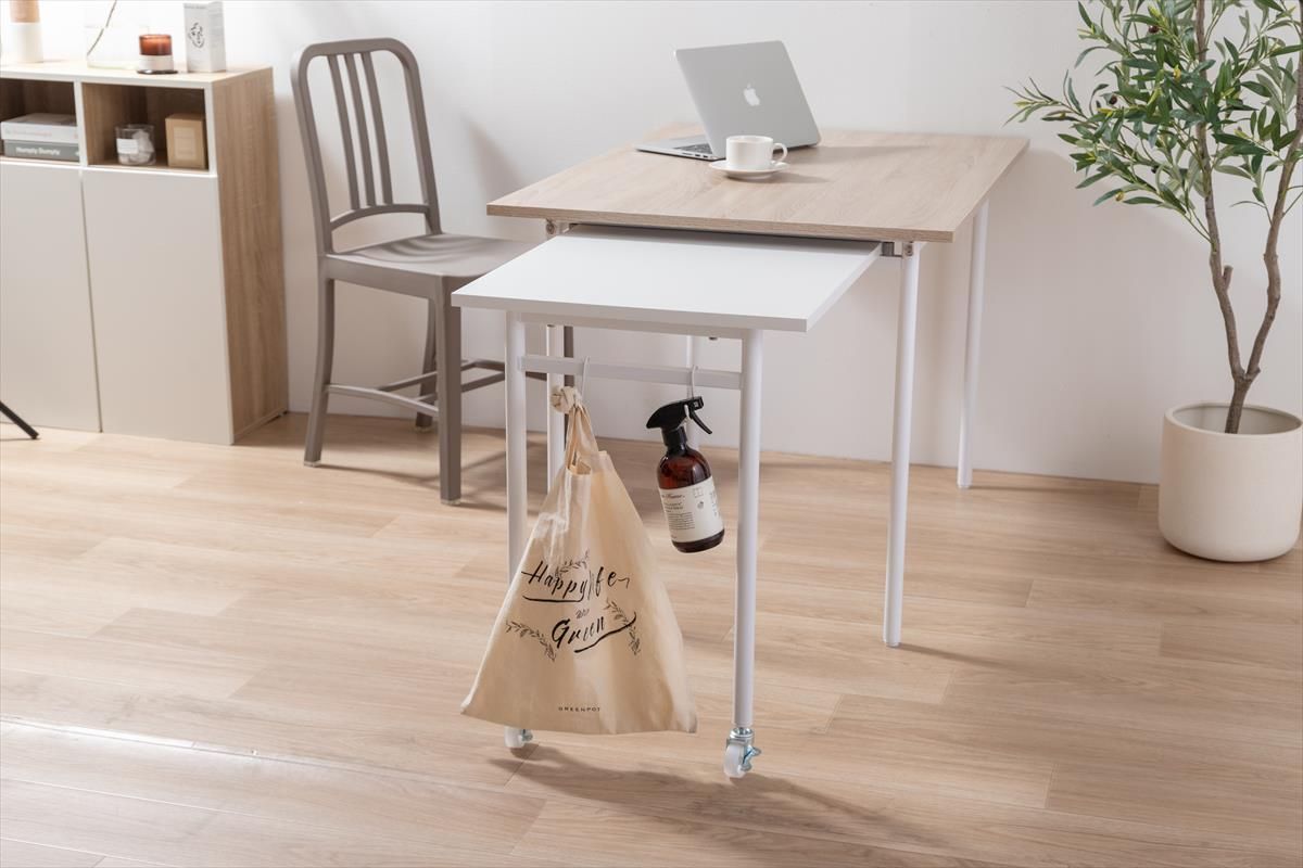 幅110~194cm】Libre 伸縮スライド式ダイニングテーブル長方形