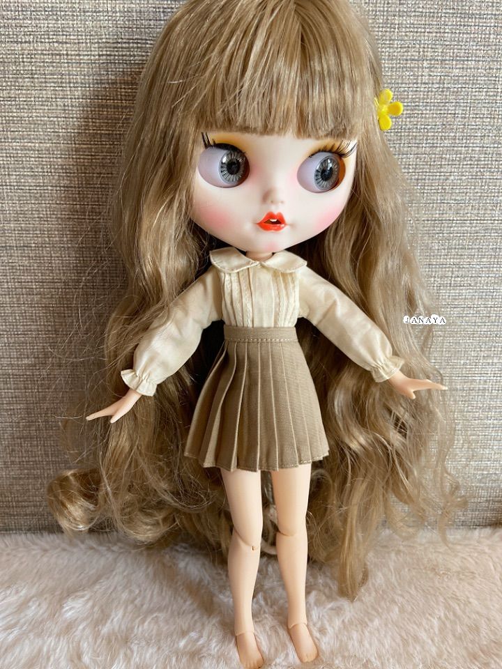 JANAYA ハンドメイド　blytheブライス服　プリーツスカート　翌日発送