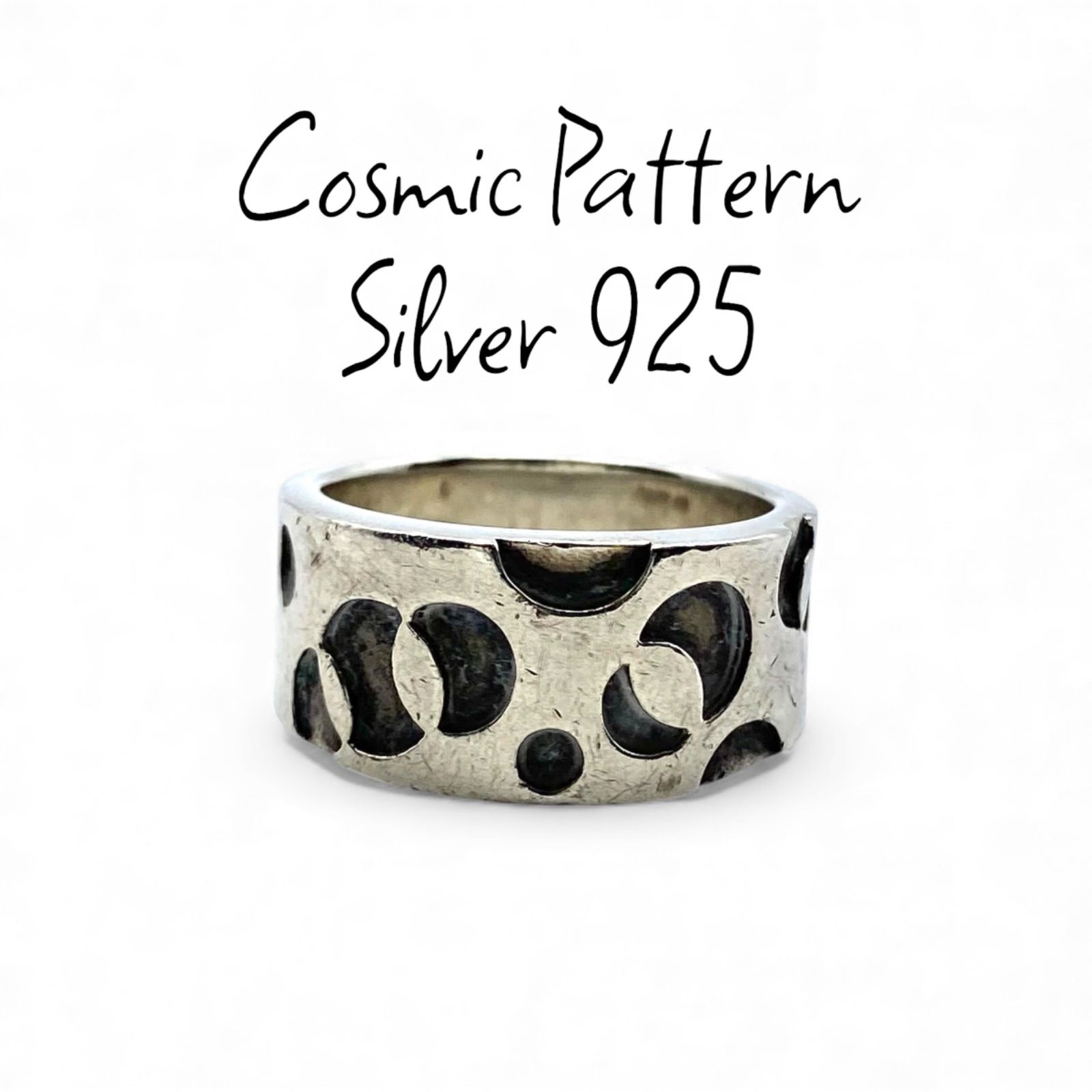 惑星の軌跡】コズミック Silver 925 刻印 00s Vintage Design Ring