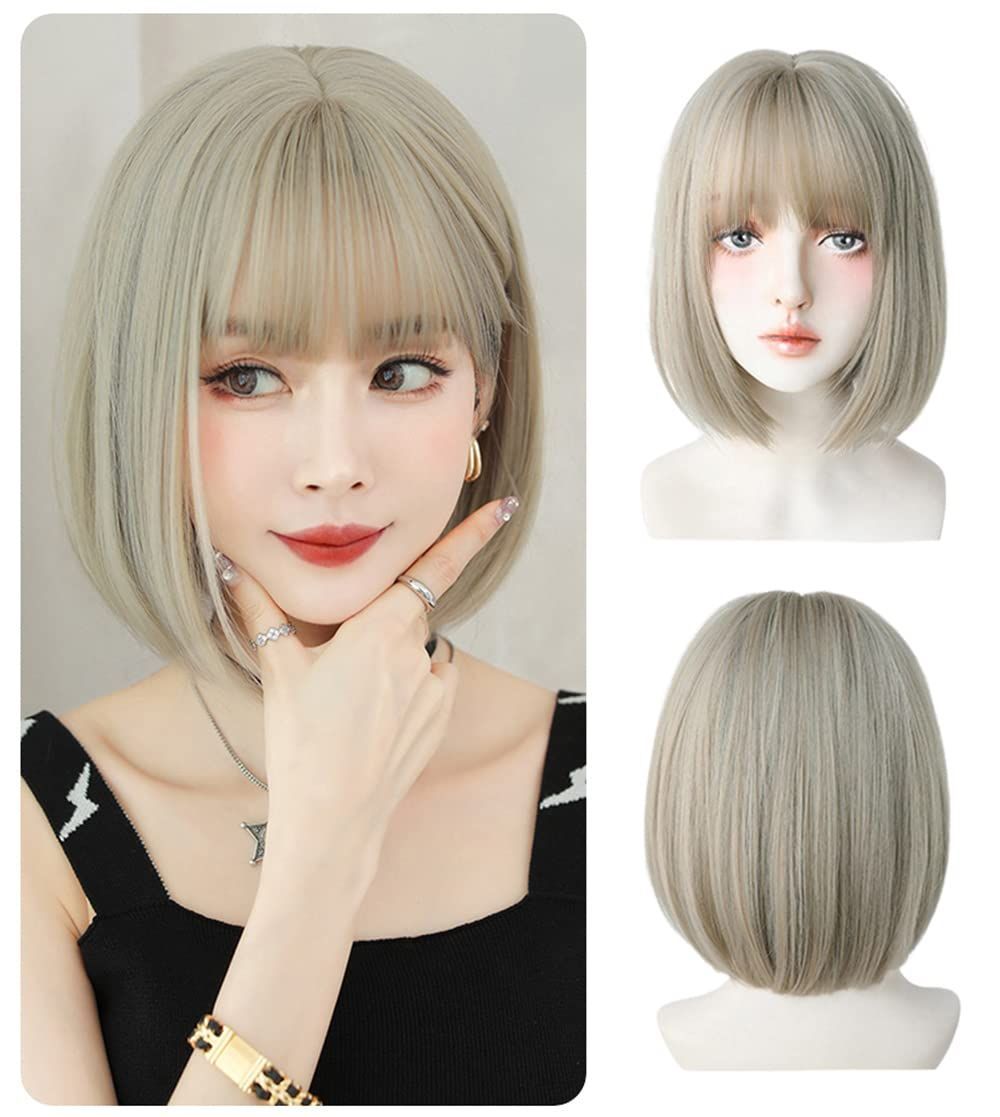 wakaki 　ウイッグ　カツラ　ショート AQUADOLL ウィッグ ショート 前髪なし ウイッグ センターパート
