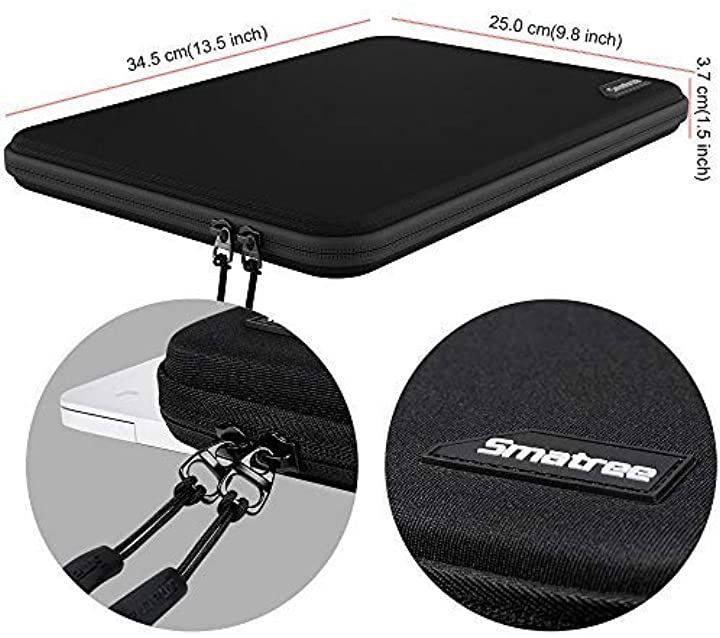 Smatree 2021 Apple ipad pro 第三世代専用保護収納スリープ ハードケース 防水 耐衝撃( ブラック,  12.9インチ)