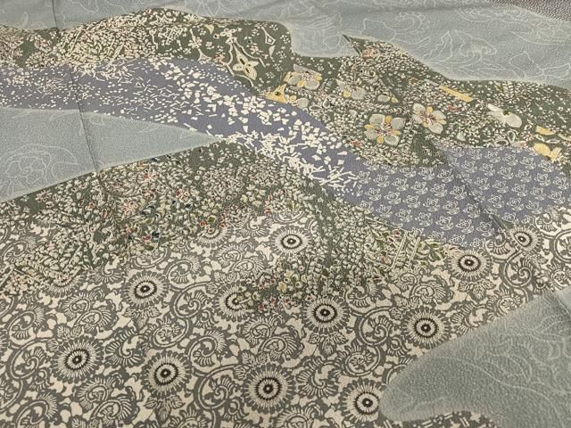 平和屋着物○小林文次郎 訪問着 菊唐草文 ロング丈 正絹 逸品