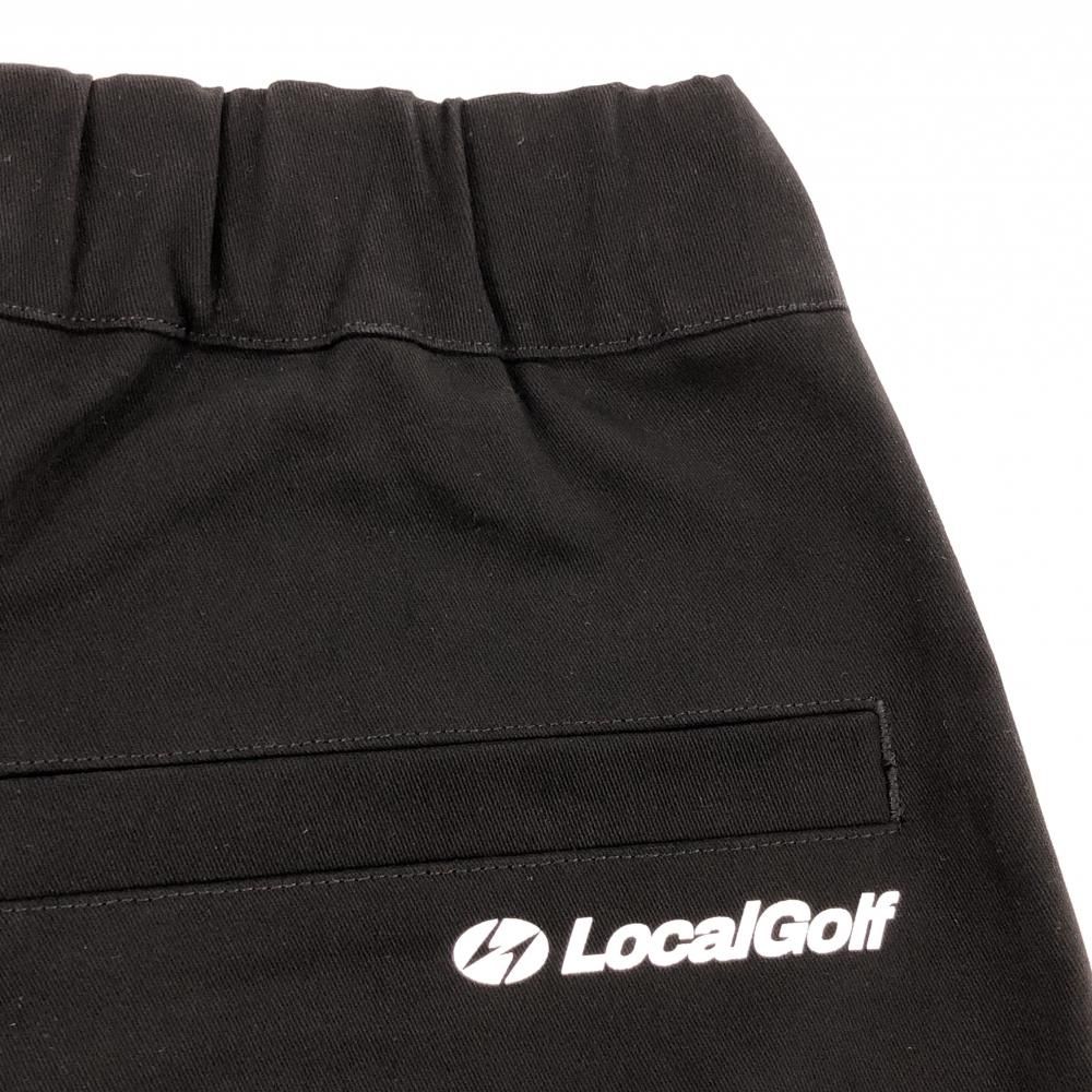 新品】ローカルゴルフ パンツ 黒 ロゴ白 ウエスト一部ゴム メンズ M/L