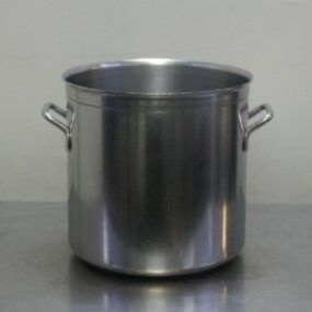 【】フランス製 SITRAMシットラム 18-10 ステンレス 寸胴鍋 両手鍋 28cm 三重底 ふた無 IH非対応 内寸φ28深28cm 17L 3.62kg 手36mm