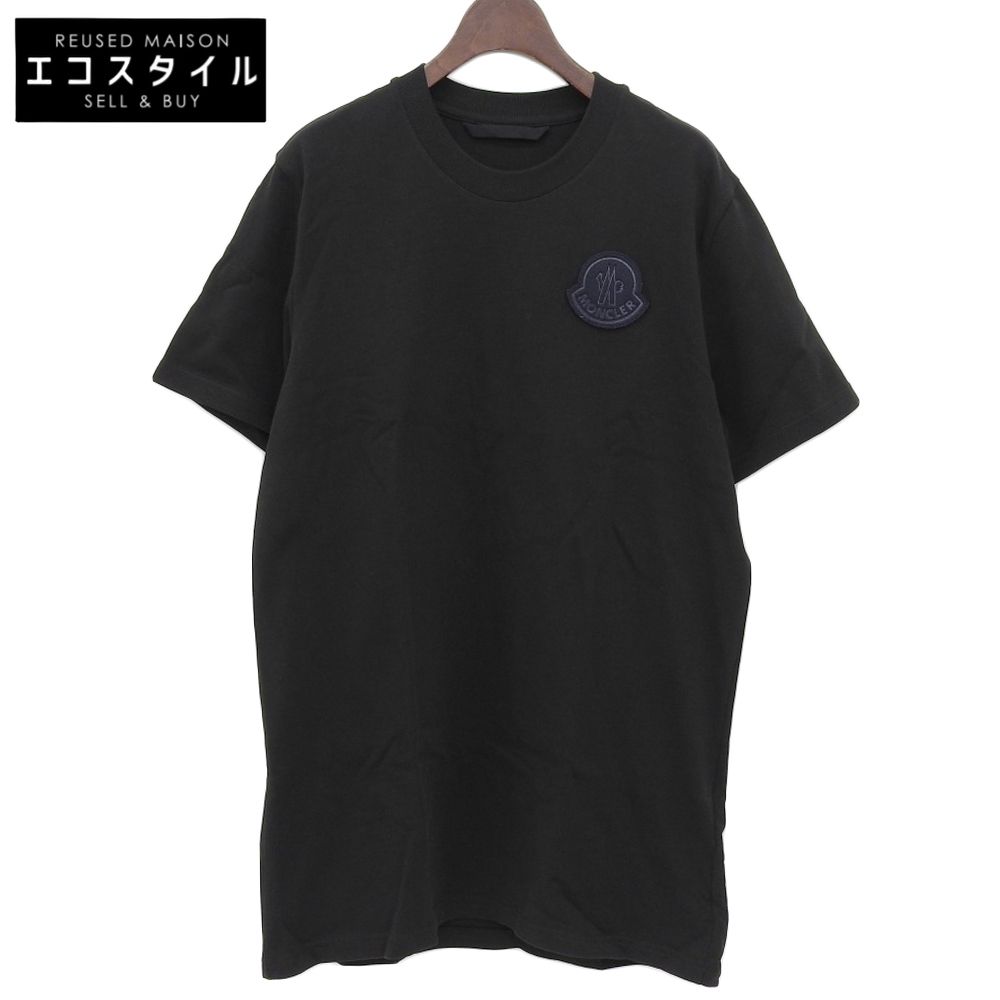 MONCLER モンクレール MONCLER モンクレール コットン ロゴワッペン 半袖 Tシャツ トップス ブラック メンズ L 23年製 L