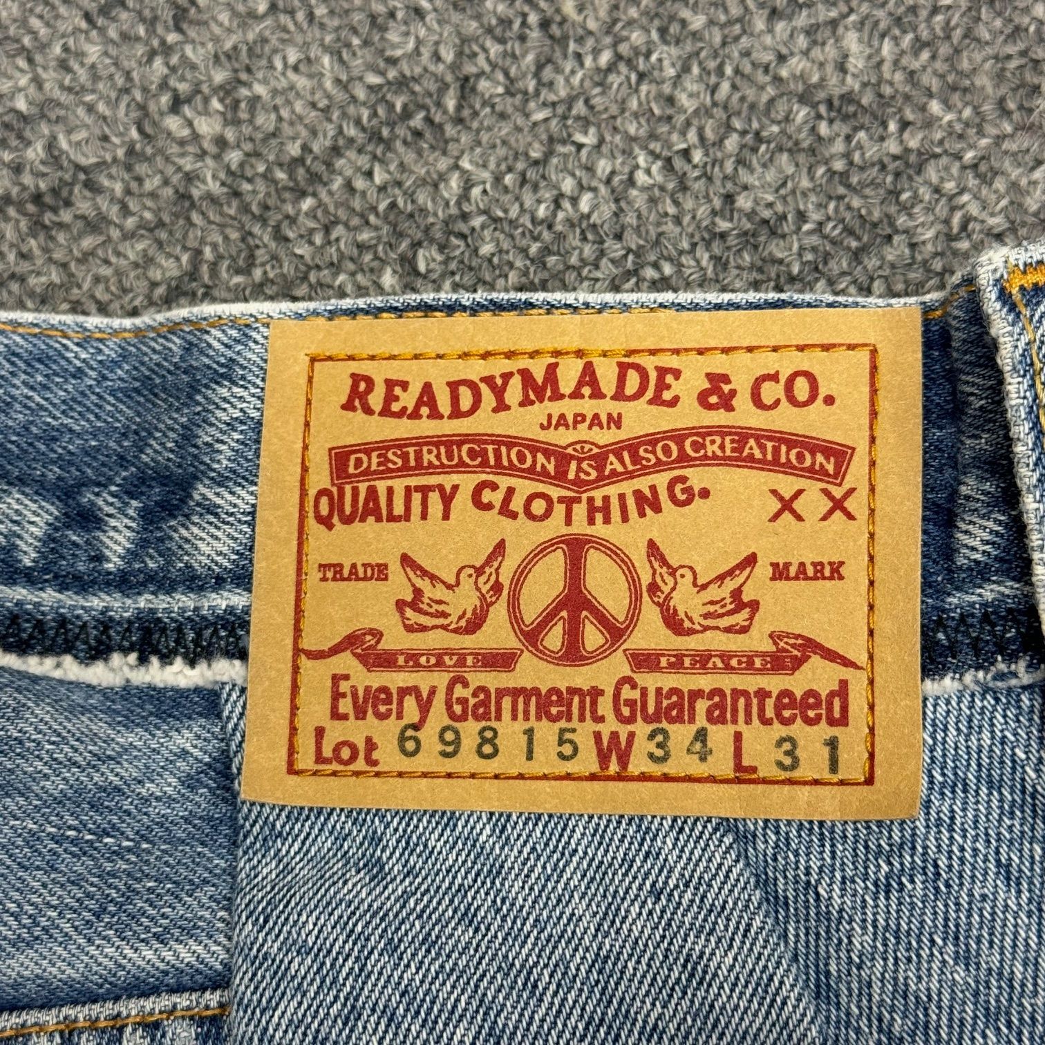 定価126500円 READYMADE DENIM WIDE デニム ワイド 再構築 ジーンズ 