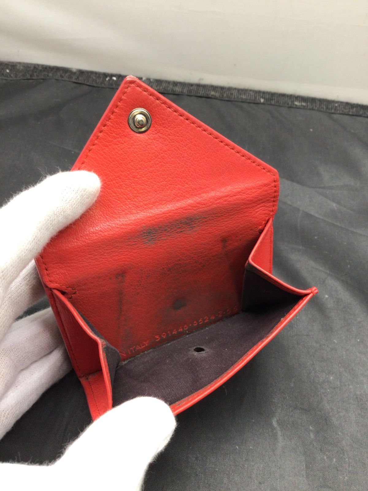 ☆BALENCIAGA バレンシアガ ペーパーミニウォレット レザー 三つ折財布