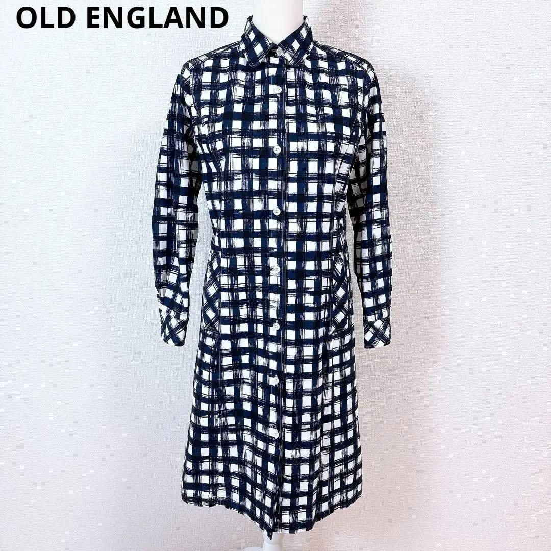 イングランド しっかり生地 ロングシャツワンピース 38