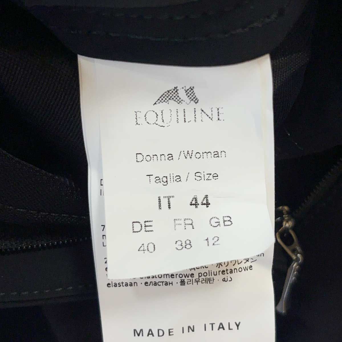 送料無料・30日間返品無料。 EQUILINE エクイライン キュロット EIDACEF フルグリップ パンツ FULL GRIP 44 ブラック N08963 レディース 乗馬 馬術 【特価セール】