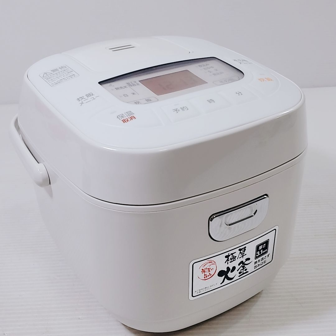 アイリスオーヤマ ジャー炊飯器 極厚火釜 KS-RC21M05-W ホワイト 2023年製 3合炊き 高火力 - メルカリ