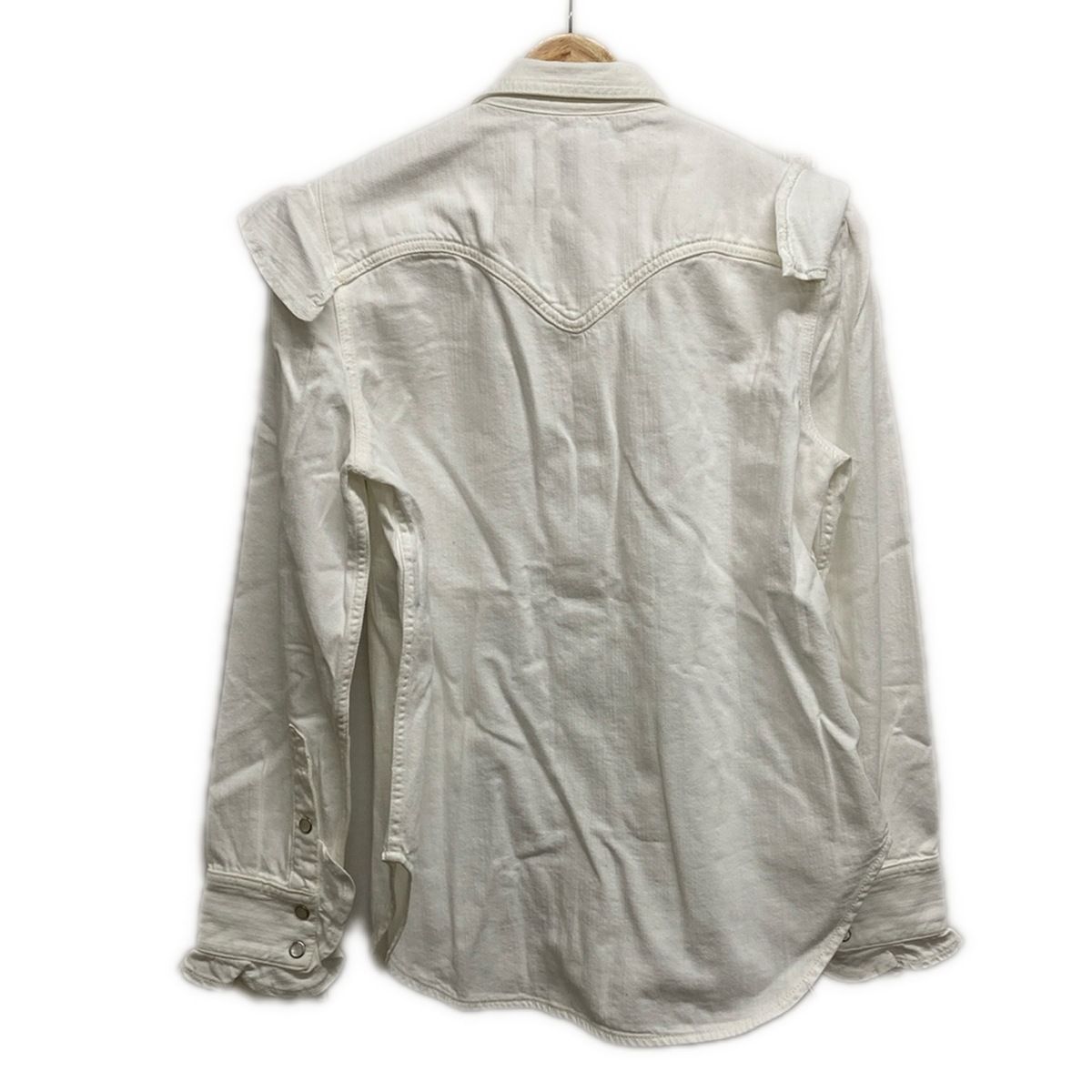 Zadig-Voltaire ザディグエヴォルテール Gジャン サイズS レディース - 白 長袖 フリル 秋 春