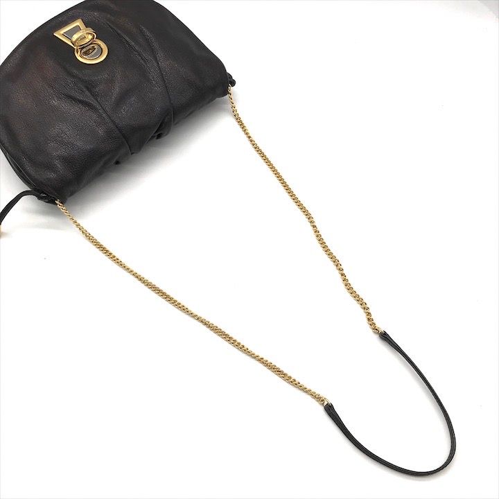 美品 DOLCE&GABBANA ドルチェアンドガッバーナ レザー ブラック