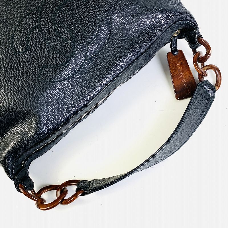CHANEL シャネル ココマーク キャビアスキン ショルダーバッグ 
