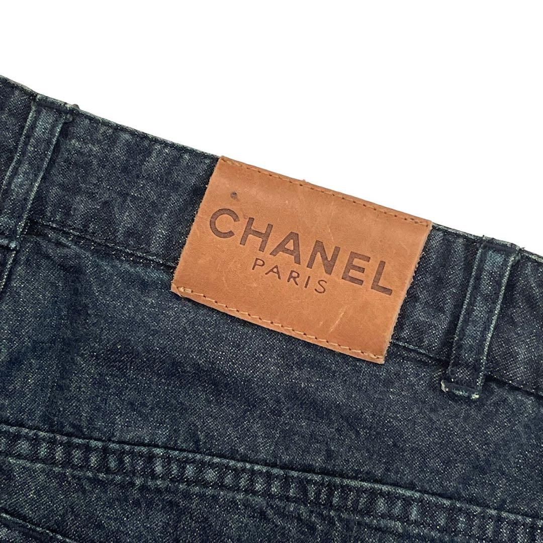 シャネル CHANEL ボトムス パンツ サイズ40 M 黒 レディース P16231 00A 美品 シャネル(CHANEL)シャネル デニムパンツ 衣料品 ボトムス レディース