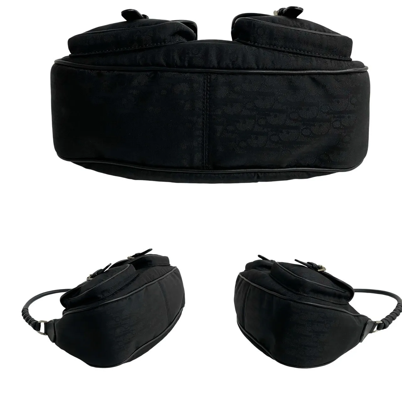 極 美品 Christian Dior ディオール トロッター 柄 ロゴ 金具 レザー 
