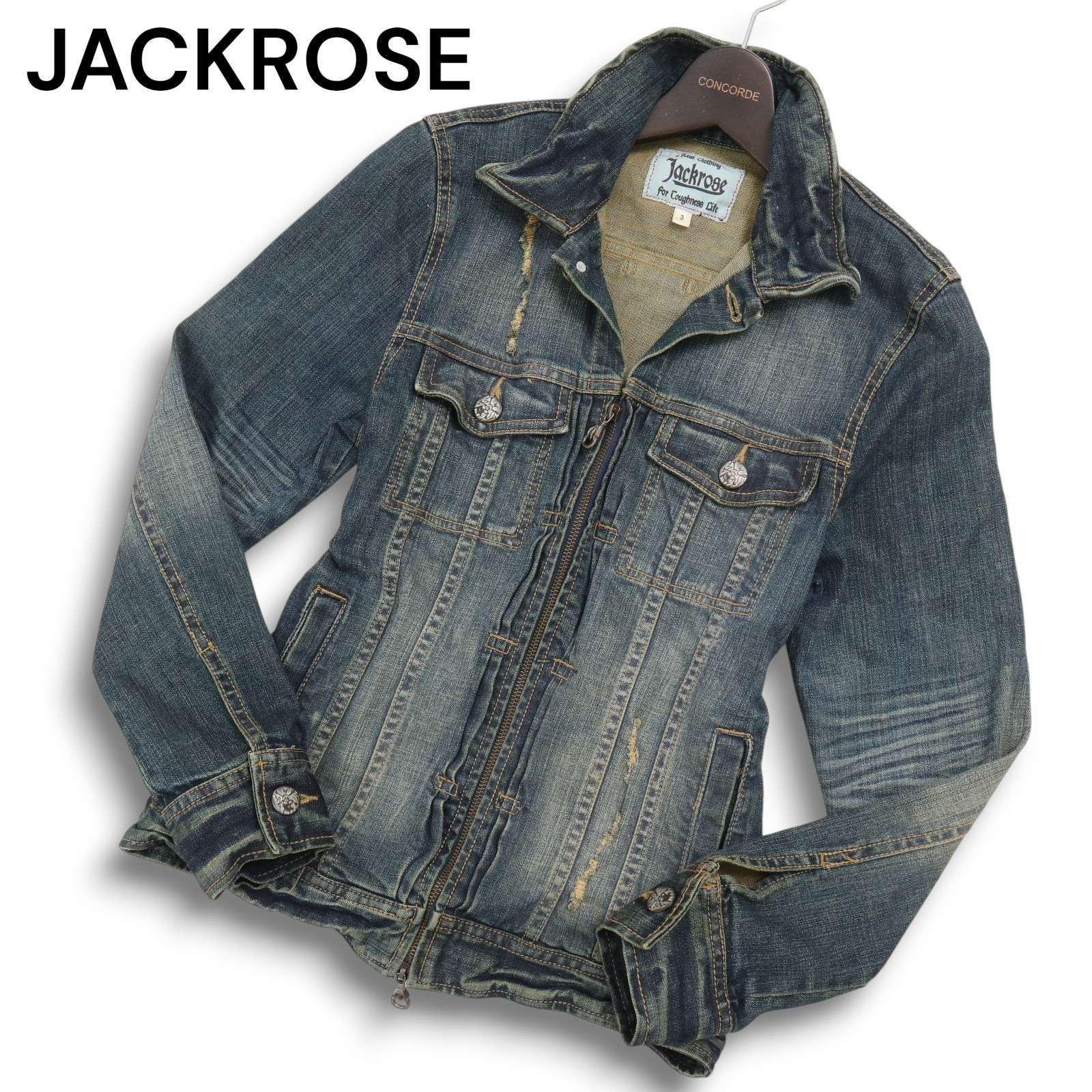 JACKROSE ジャックローズ 通年 襟ワイヤー☆ ダメージ加工