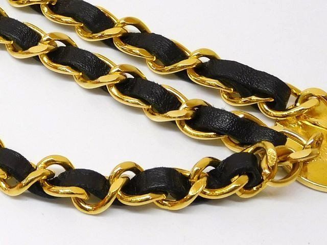 CHANEL シャネル　ゴールド ブラック チェーン ベルト 楽天市場】【返品可】シャネル CHANEL チェーンベルト ブラックx