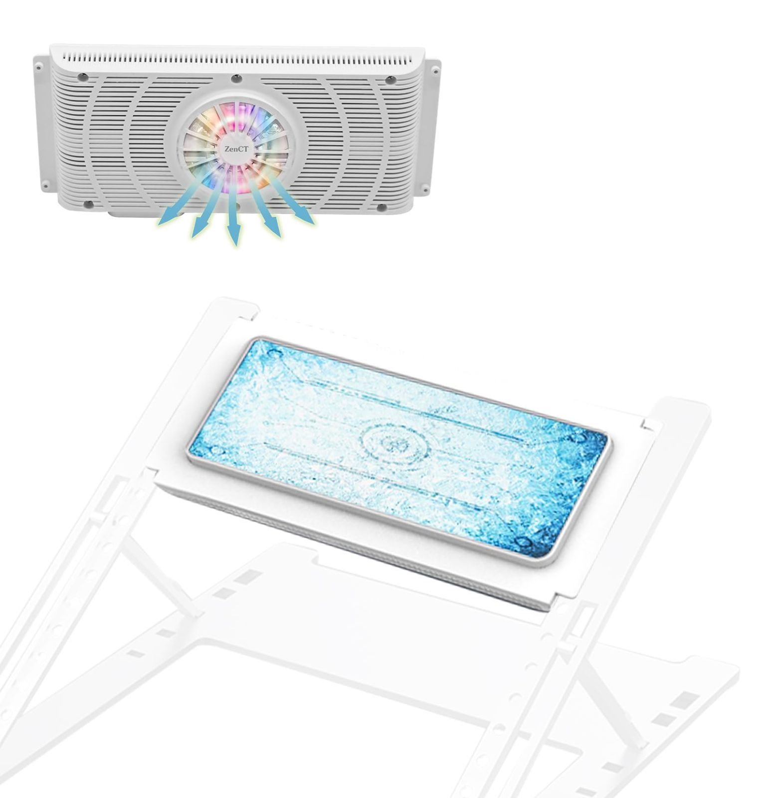 人気商品 ペルチェ素子冷却クーラー ノートPC 冷却 冷却クーラー クーラー 電子の力で瞬間冷却 CT158|CT158A 低騒音 強冷冷却ファン ノートパソコン冷却クーラー LEDバッグライト付き クーラーのみ スタンド含まない 日本語取扱書付 Ze