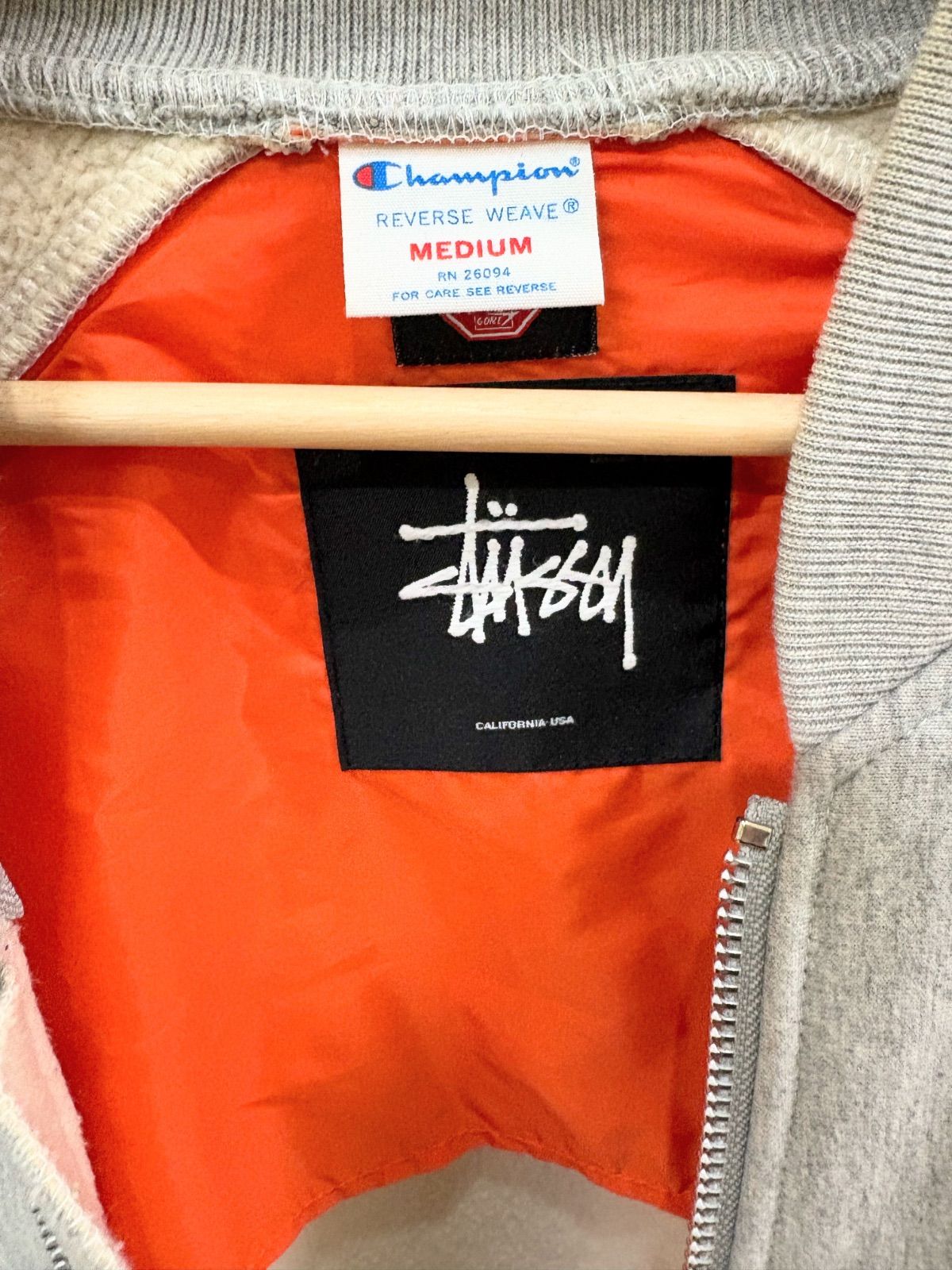 STUSSY×champion MA-1 - メルカリ