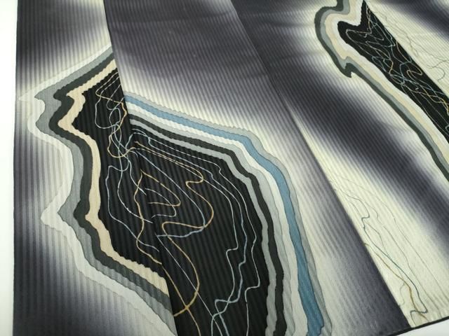 平和屋着物○伝統工芸士 京友禅染色作家 田家鬼彩 訪問着 霞文 暈し