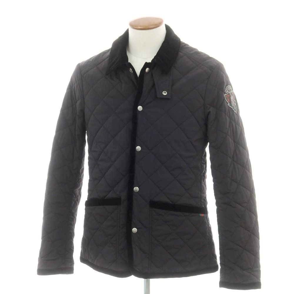 グッチ GUCCI ナイロンポリウレタン 中綿 キルティングブルゾン ブラック サイズ46 メンズ