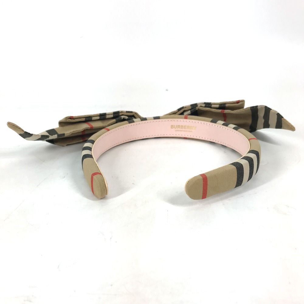 BURBERRY バーバリー カチューシャ チェック リボン キャンバス