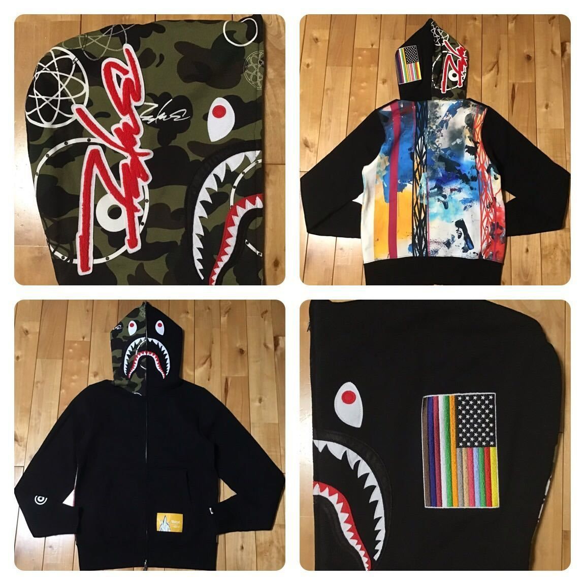 ☆美品☆ Futura × BAPE シャーク パーカー Sサイズ shark full zip hoodie a bathing ape エイプ  ベイプ アベイシングエイプ - メルカリ