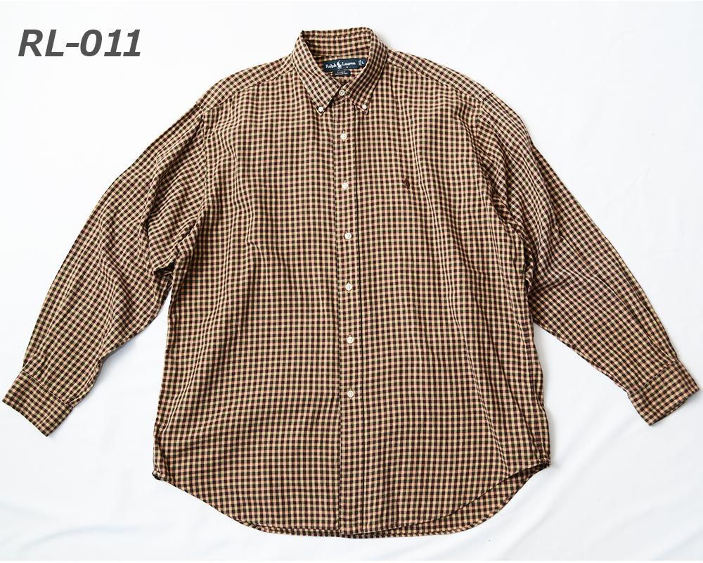 Polo Ralph Lauren ポロ ラルフ ローレン 古着 ラルフ シャツ古着 チェック柄BLAKE|ブレーク ボタンダウンカラーシャツLサイズrl-011