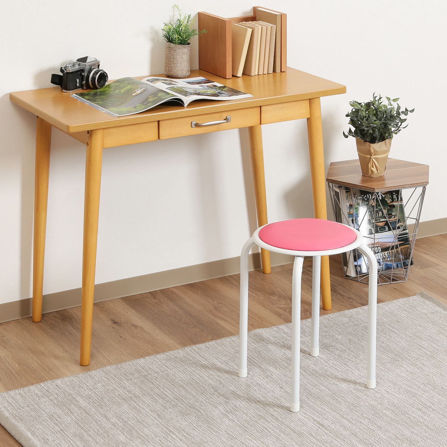 程度良 越後民芸 欅 渦杢 杢目 ライティングデスク ビューロー