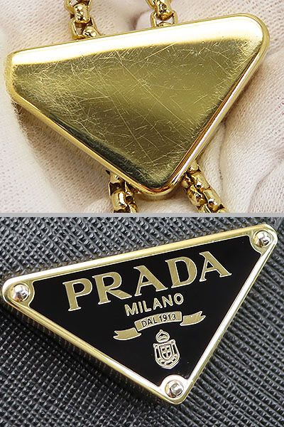 【ほぼ新品】プラダ　PRADA　サフィアーノ レザー ミニバッグ　スマートフォンケース　フォンポーチ　ハンドポーチ　ポシェット　斜め掛け ショルダーバッグ　ブラック　1BP050