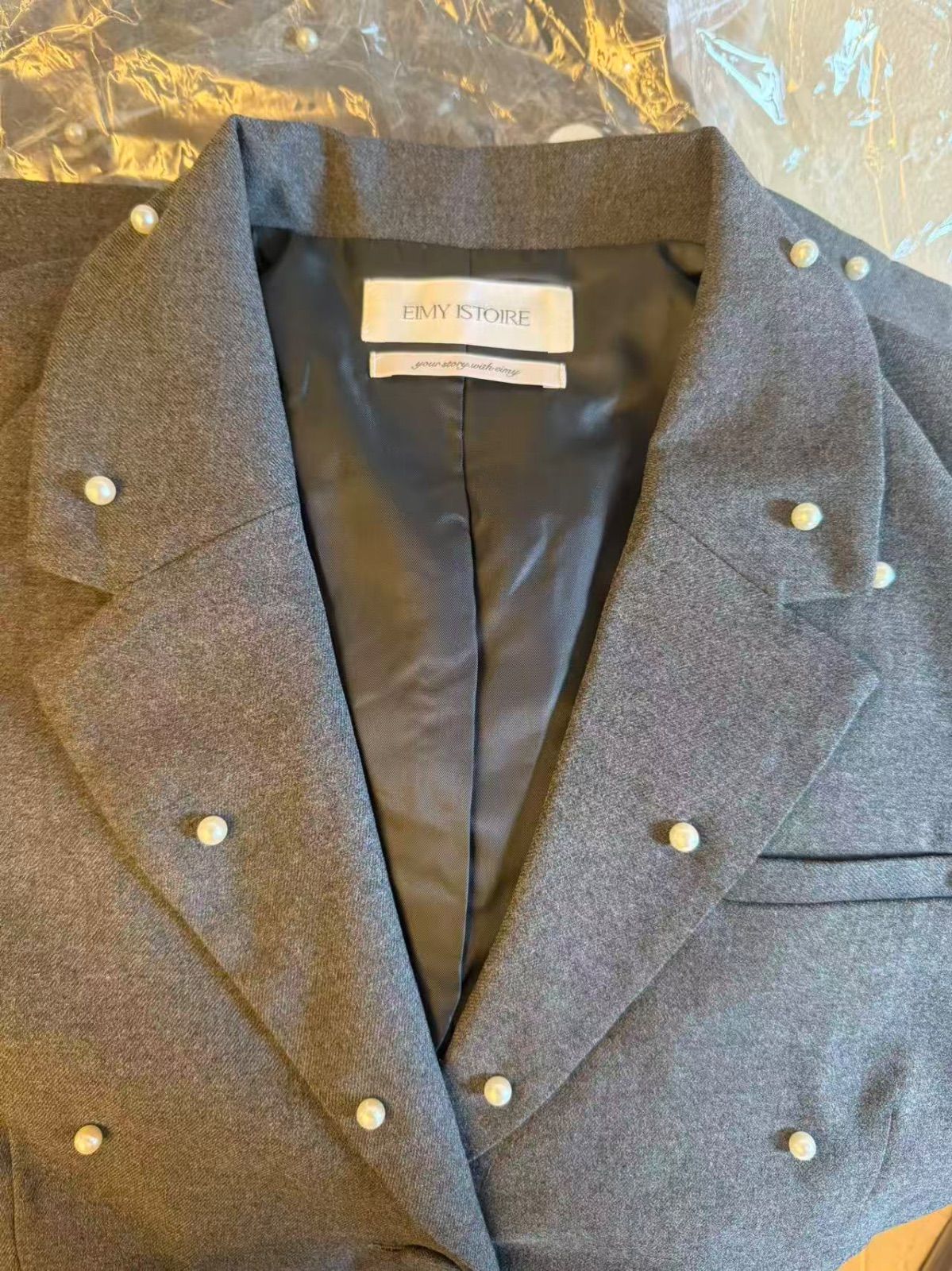 EIMY ISTOIRE パールテーラードジャケット