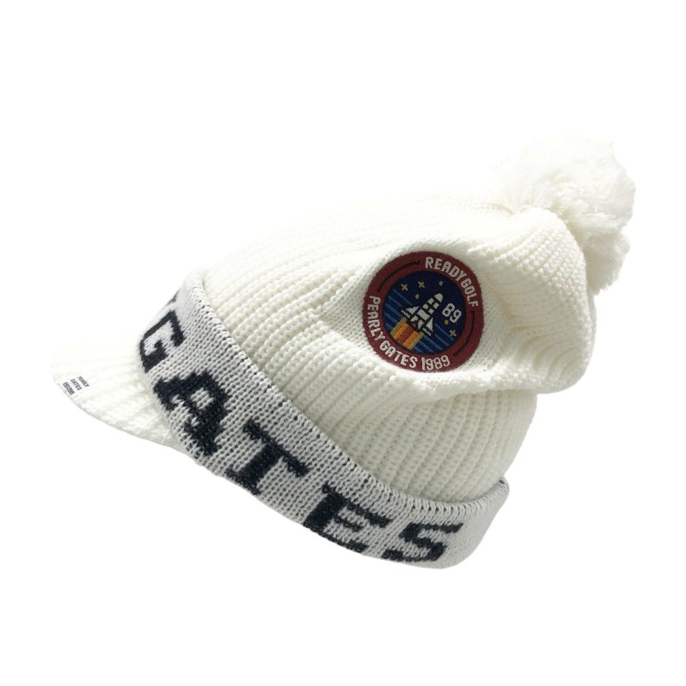 ⛳️ゴルフ　パーリーゲイツ キャップ　ホワイト　完売品 PEARLY GATES パーリーゲイツ ニット キャップ ホワイト系 FR