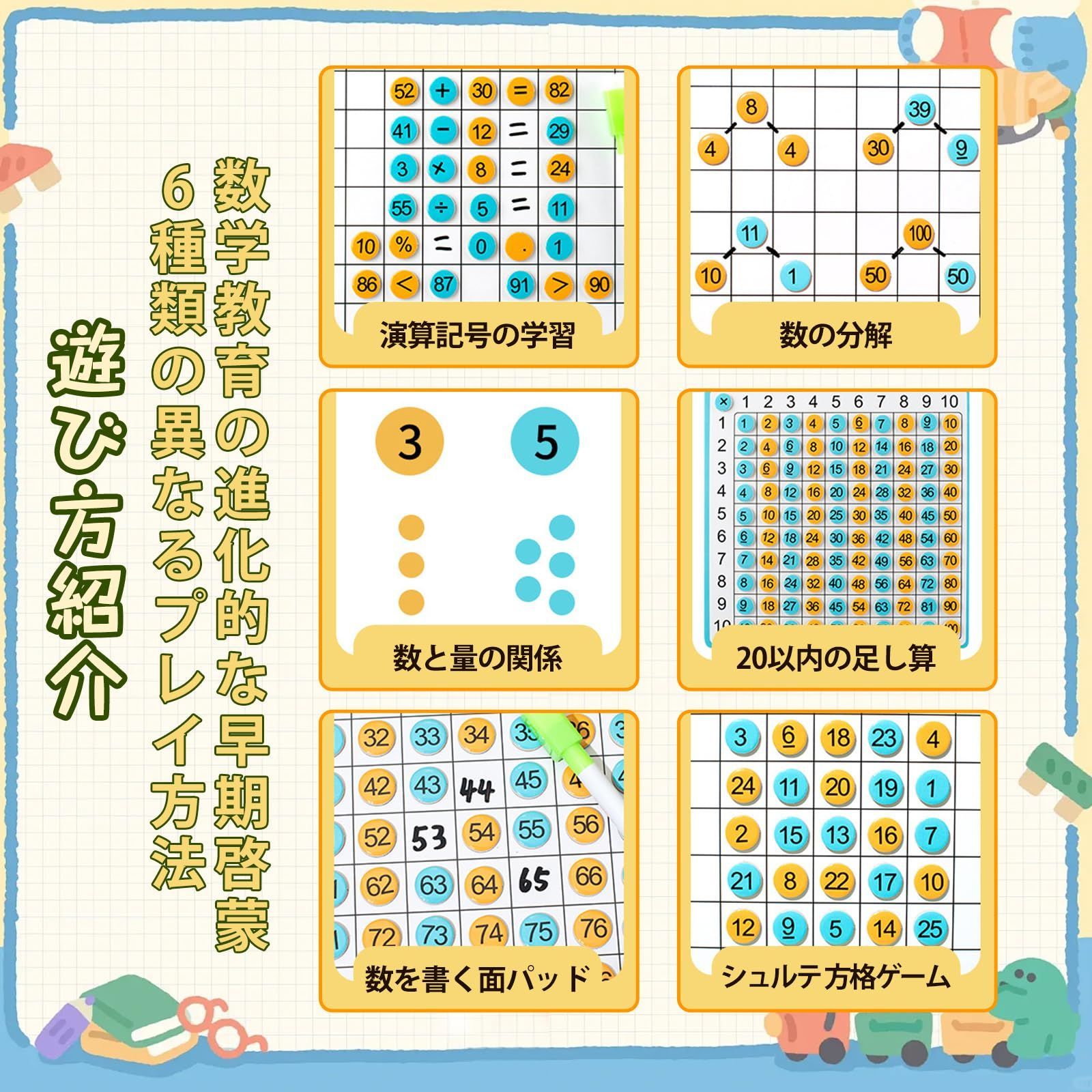 ERINGOGO くい 15 数学 学習 道具 計算 道具 15 数字 そろばん 学校 数学 学習 補助